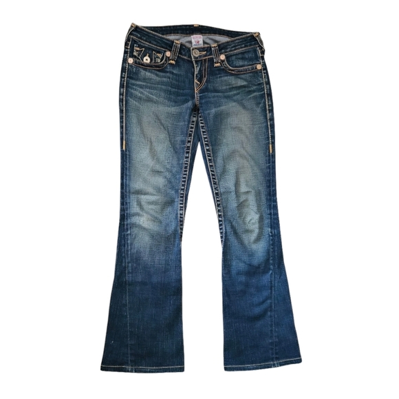 True Religion Vintage Y2K Joey Flare Women’s Low Rise Bootcut Jeans sz 28 - Picture 1 of 9